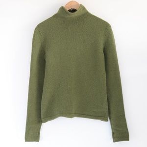MaxMara Olive Green Turtleneck Sweater
